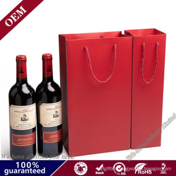 Luxury Paper Red Wine Bag Kraft Paper Bag Durable Reusable Wine Bags for Wedding Party Merry Christmas Birthday Holiday